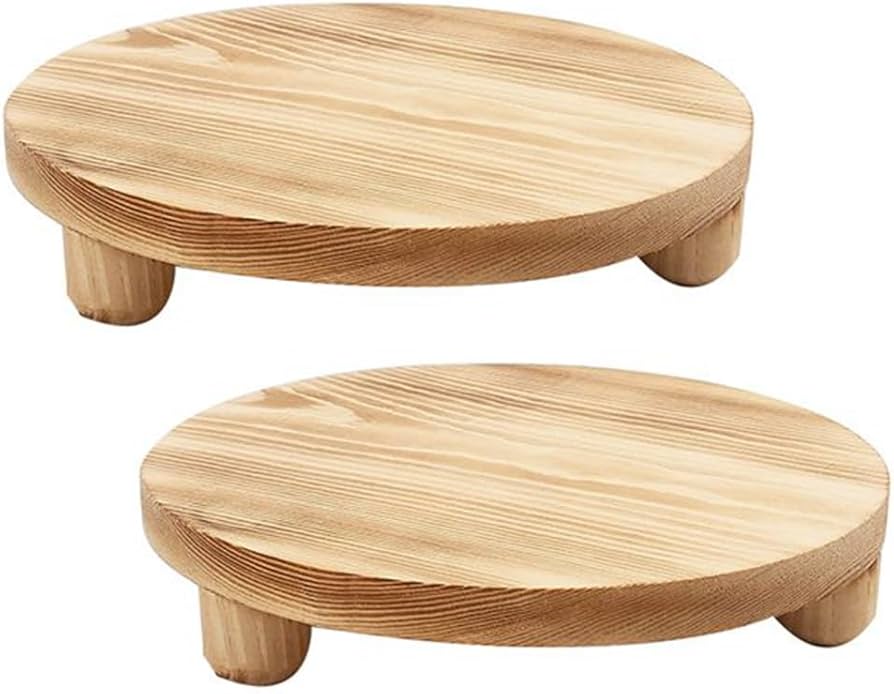 Amazon｜Pasotim 2 個の円形台座ライザーボード木製ディスプレイボード